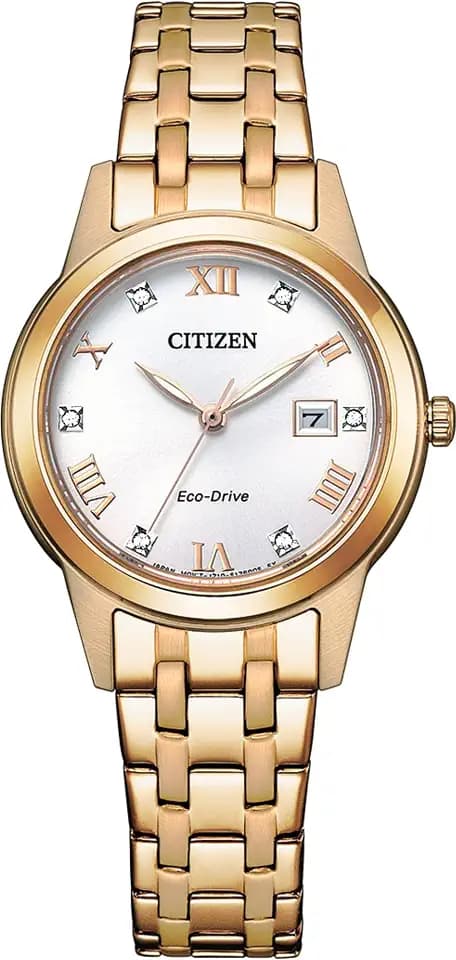 Citizen Analoge Eco-Drive Damenuhr mit einem eleganten Edelstahlband