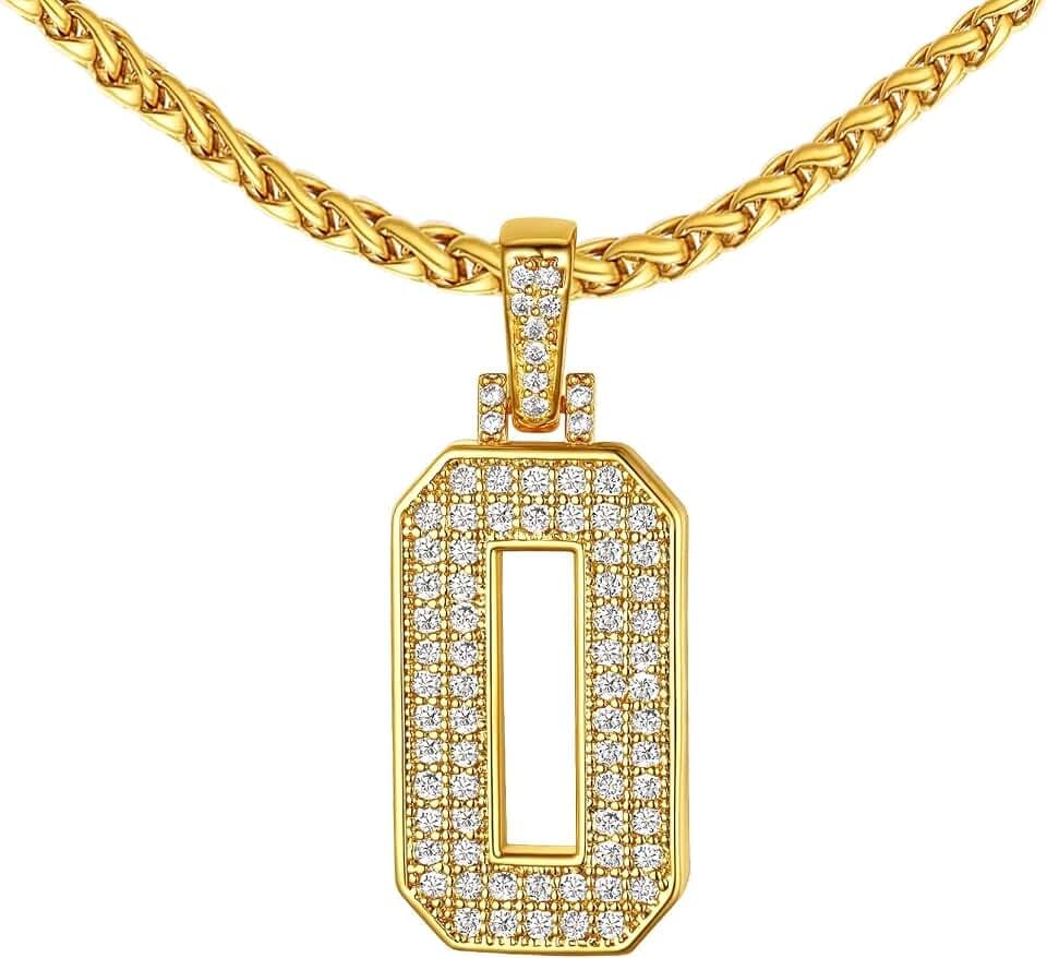 FindChic Number Pendant Necklace Sports Baseball Chain for Men Jewelry Gift