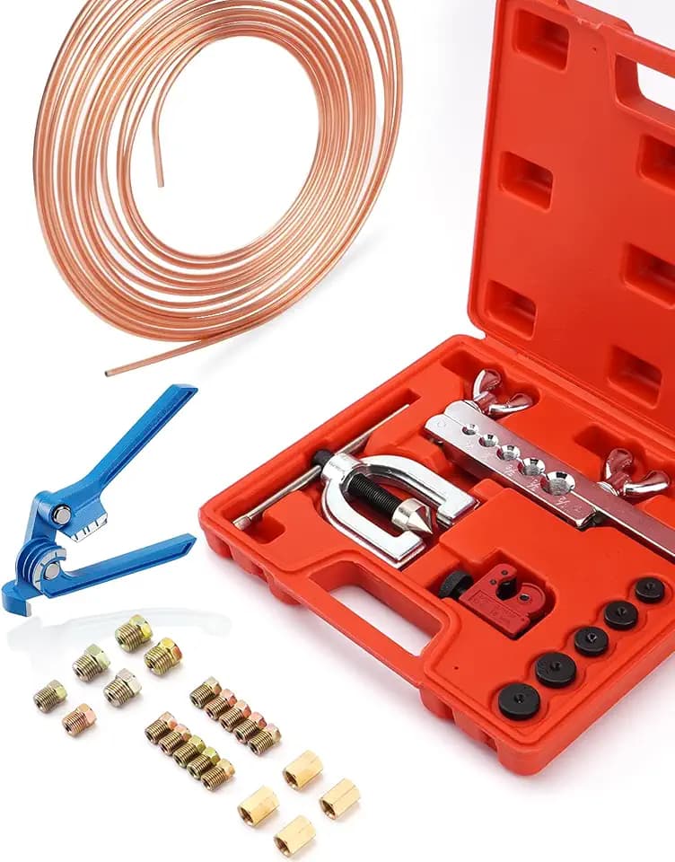 25FT 3/16" Copper Coated Brake Line Kit + Tube Bender