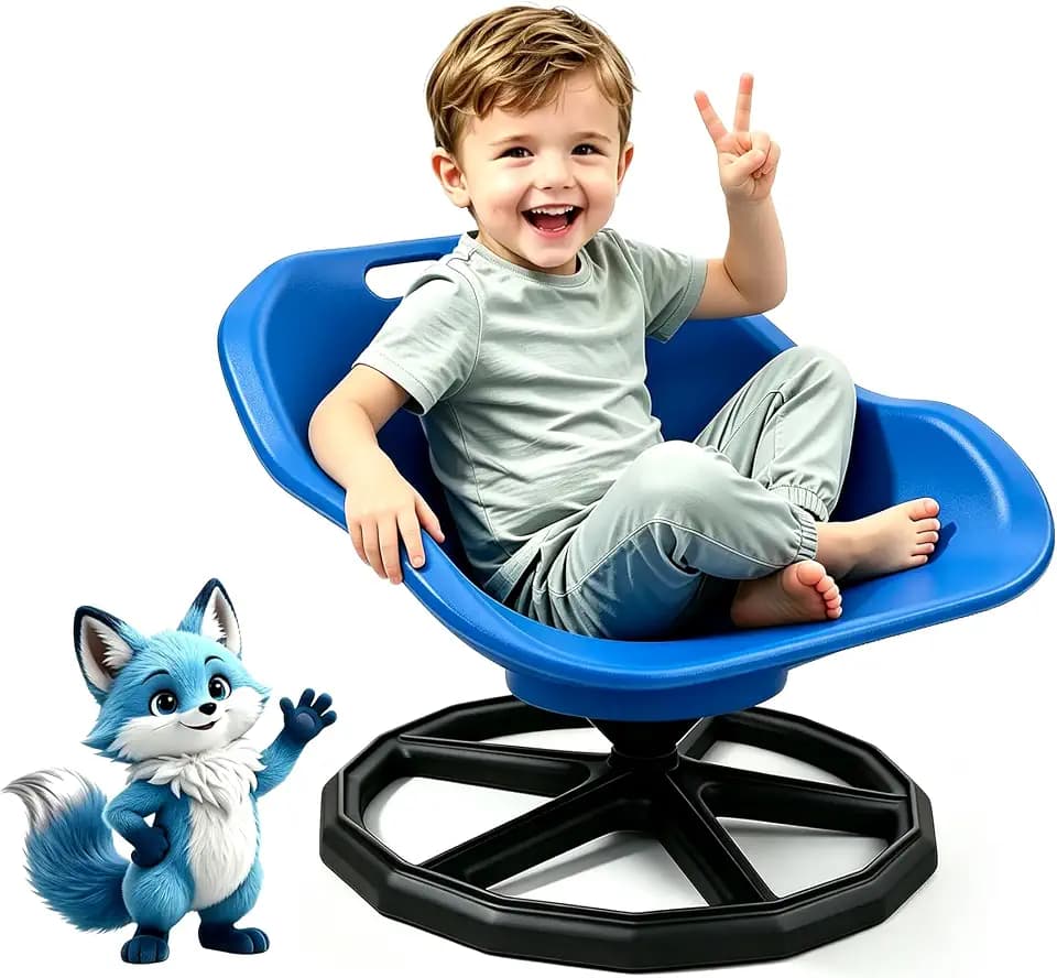 Spinning Chair for Kids with Backrest – Sensory Spinning Chair for Toddlers