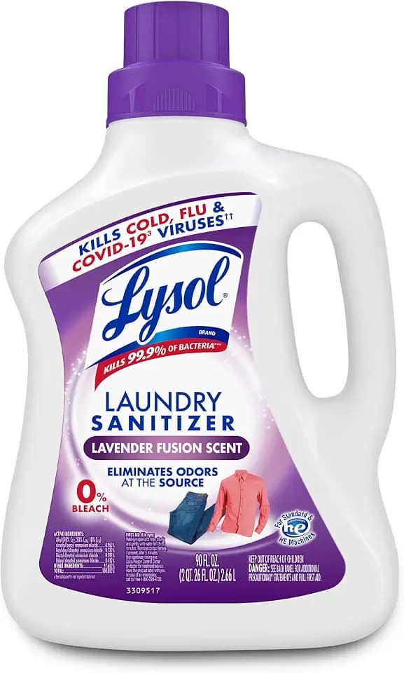 Lysol Laundry Sanitizer Liquid, Detergent Additive, Lavender, 90oz