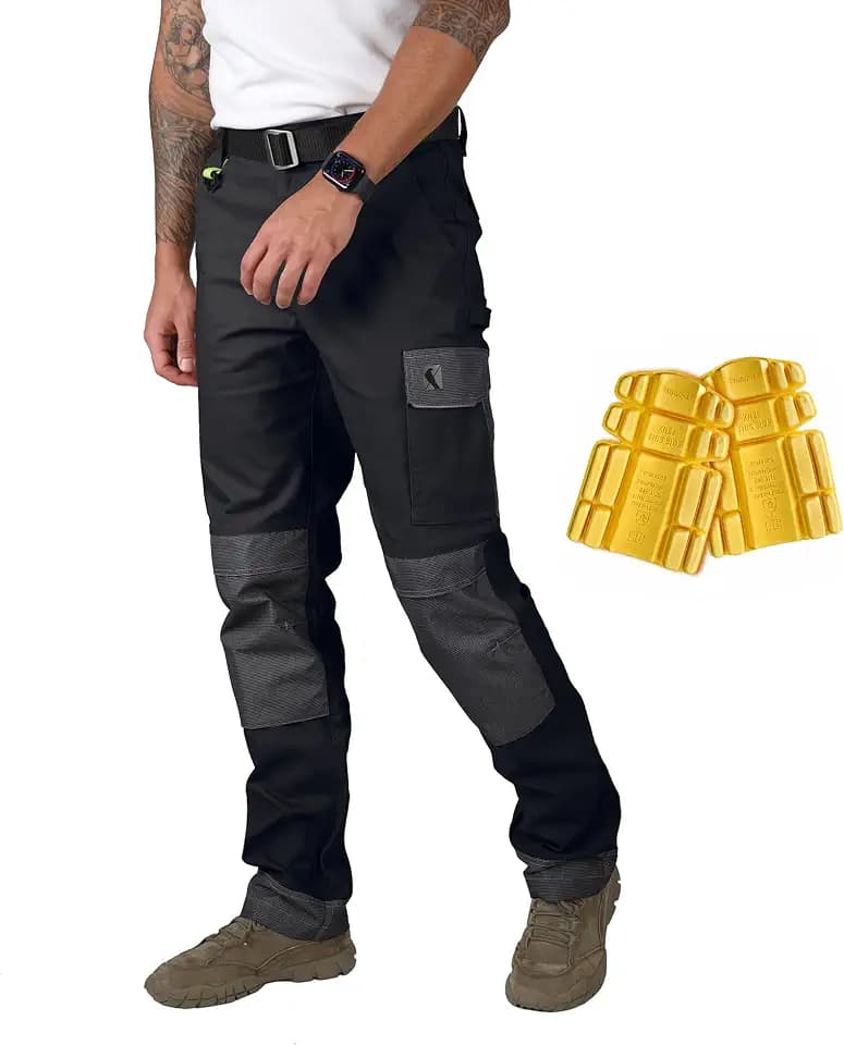 Ellobird Men's Cargo Construction Work Utility Pant for Men Tactical