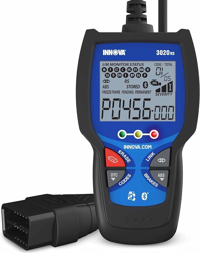 INNOVA 3020RS Fast & Easy-to-Use Check Engine Code Reader, OBD2 Scan tool for ABS Clear with Fix & Part Recommendations, Maintenance Schedules, & Free TSBs on iPhone & Android
