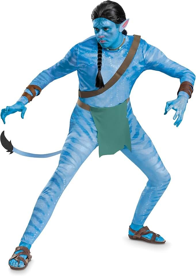 Avatar Jake Kostüm, offizielles Disney Avatar Way of the Water Kostüm für Erwachsene