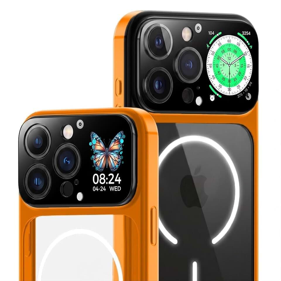 Phone Case for iPhone 16 Pro Max, Smart Display, for MagSafe, Clear Back