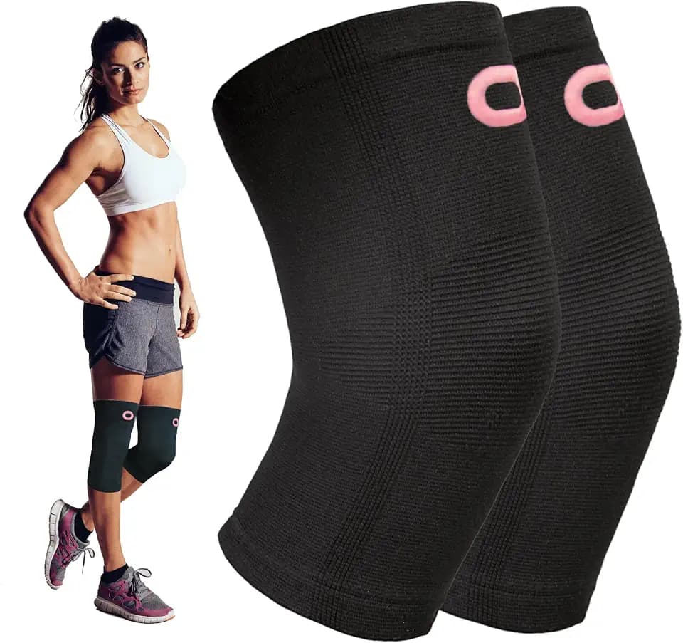 Crucial Compression Knee Support Sleeves for Women & Men (Pair)