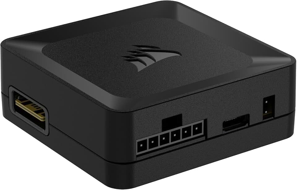 CORSAIR iCUE Link System Hub - Connect Up to 24 CORSAIR iCUE Link Devices - Reduce Cable Clutter – Innovative Single-Cable Design - Black