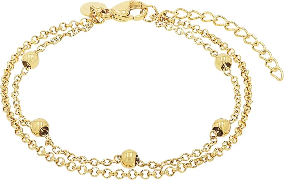 TOM TAILOR - Damen Armband Edelstahl - Kugeln Anhänger
