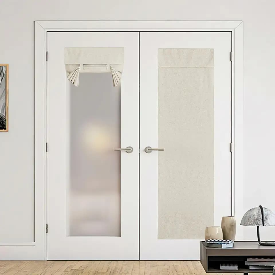NICETOWN Natural Linen Blended Door Curtain - Privacy French Shade