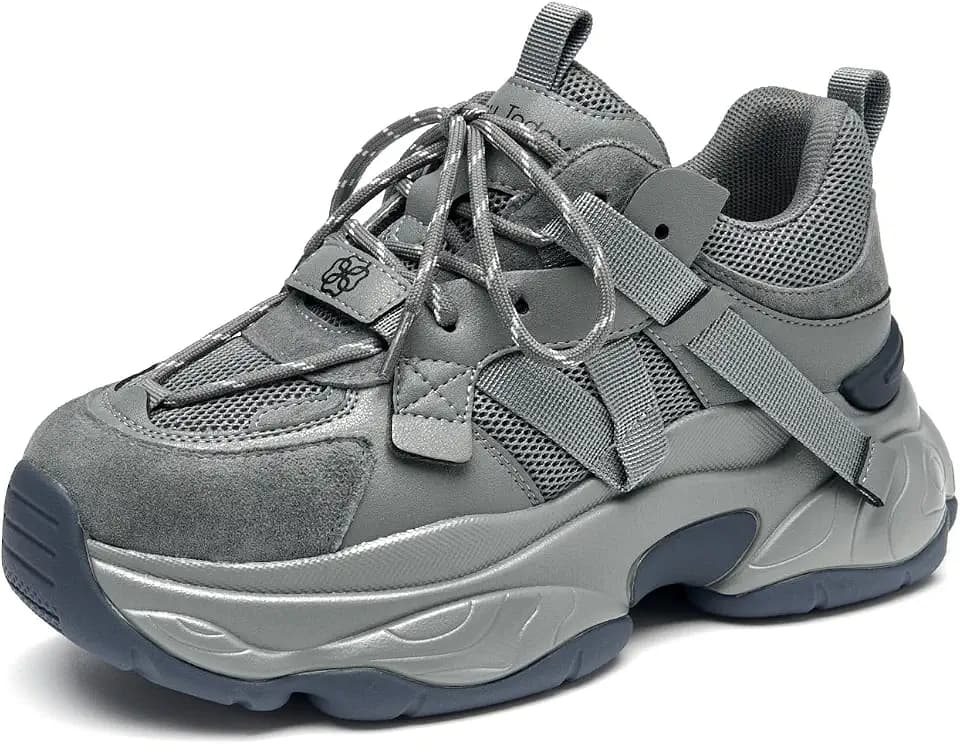 BEAU TODAY Womens Chunky Sneakers, Casual Platform Sneakers for Women