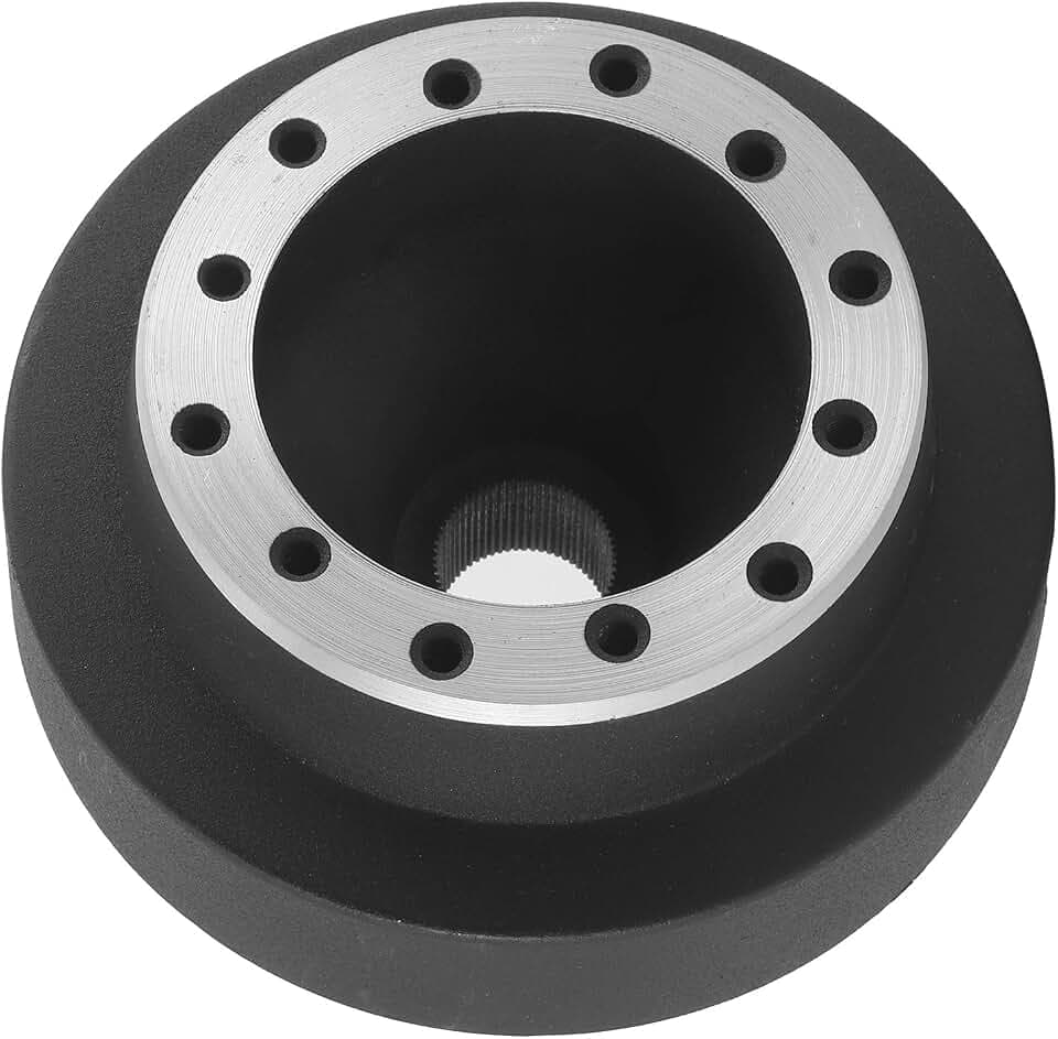 Akozon Lenkradnaben Adapter Lenkradadapter Aluminiumlegierungs Lenkrad Schnellwechsel Nabenadapter Auto Universeller 6-Loch-Lenkradhalter für E46 /OMP/NRG
