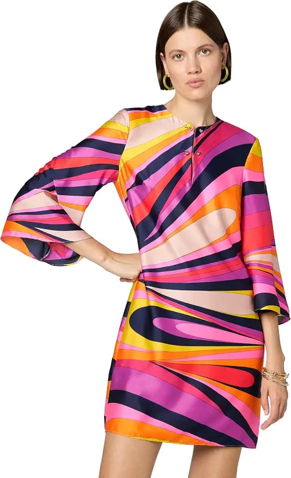 Trina Turk Women's Printed Shift Dress with Hardware