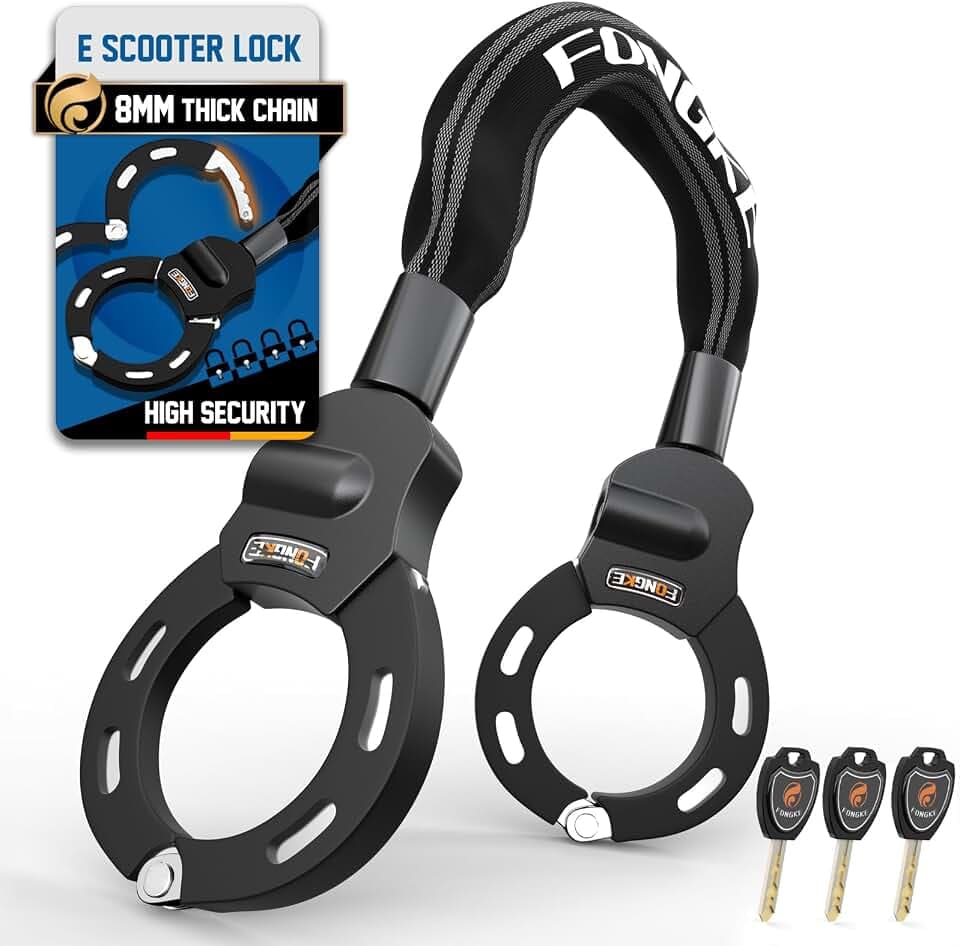E Scooter Schloss, 8mm Dicke Kettenschloss, Handschellenschloss