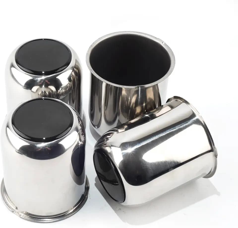 4Pcs 3.19" OD 3.62" H Trailer Wheel Center Caps with Removable Top