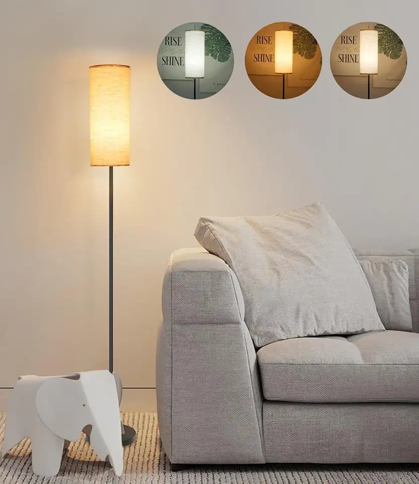 LEAZZLE Stehlampe Wohnzimmer Modern,Standleuchte LED Dimmbar,3 Farbtemperatur-Stehlampe,Stehleuchte mit 3 Farbtemperaturen 2700-5500K für Schlafzimmer,Geeignet für Schlafzimmer,Lesen,Büro usw