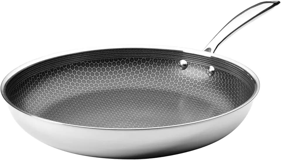 Black Cube Quick Release 12.5-Inch Nonstick Fry Pan - Stainless Steel Induction Frying Pan - Hybrid Cookware - Induction Cookware