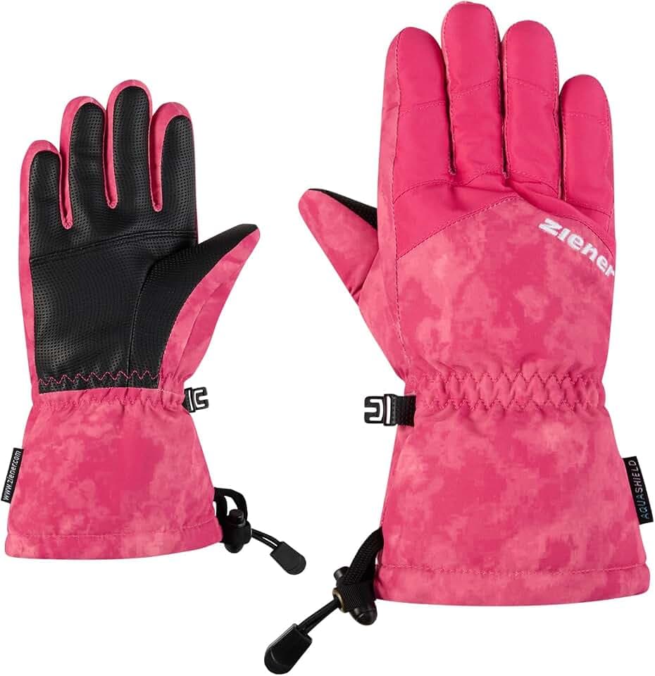 Ziener Kinder Lett-Z Ski-Handschuhe/Wintersport | wasserdicht, atmungsaktiv