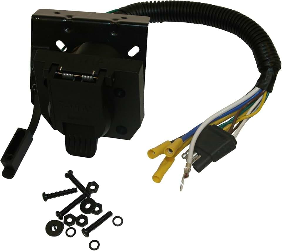 Buyers Products 7-Way Dual-Plug Trailer Connector with 10 Inch Prewired Harness