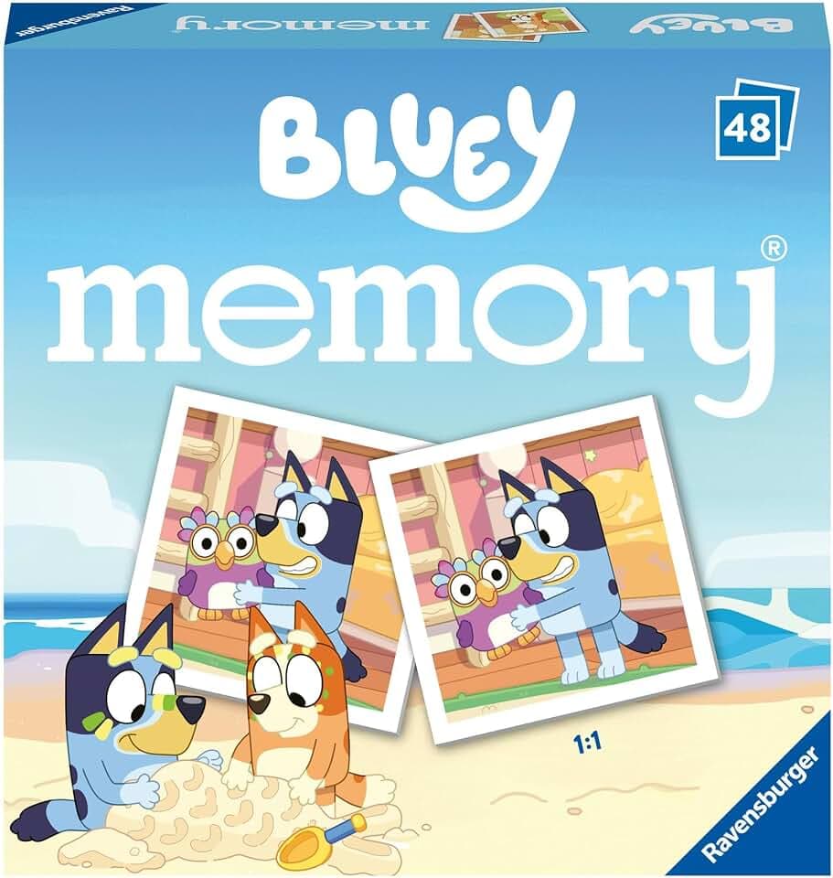 Ravensburger - Mini Memory Bluey Memory-Spiel für Kinder | Kartenspiel für Kinder | Spiele für 4-jährige Mädchen | 2-8 Spieler | Kartenspiele | Originelles Geschenk