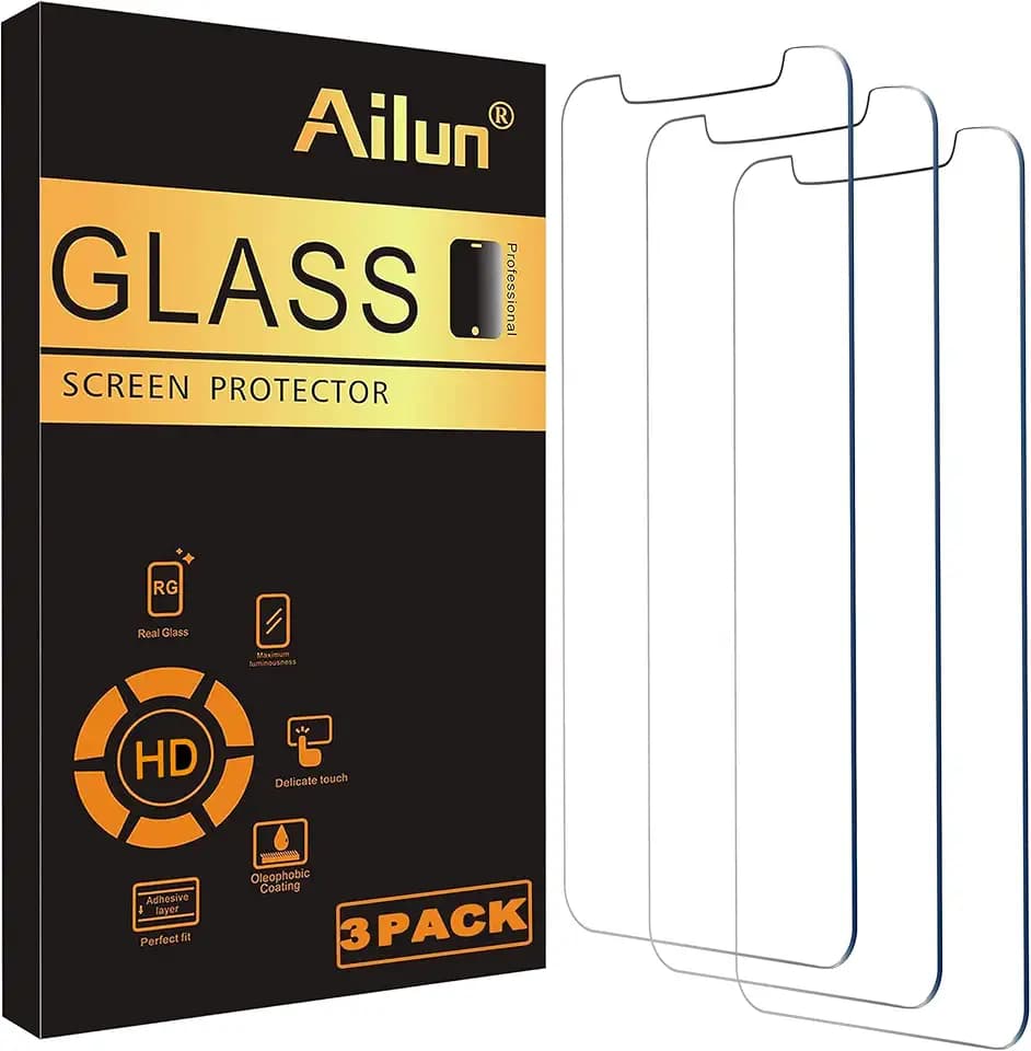 Ailun 3 Pack Screen Protector for iPhone 12 / iPhone 12 Pro, Tempered Glass