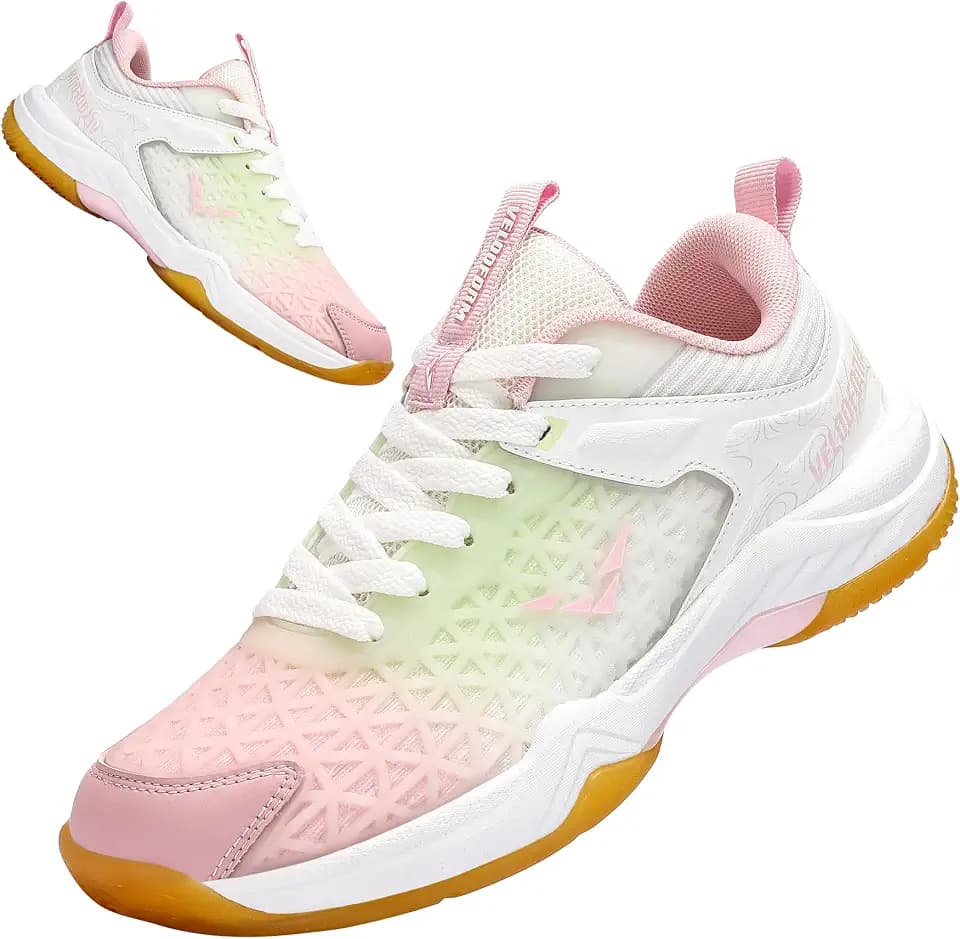 Beita Sports Table Tennis-Badminton-Shoes Volleyball Shoes Pickleball Shoes Women Running Shoes Rubber Sole Unisex Anti Slip in for Women and Men Breathable Indoor Outdoor Court Light Weight Wide