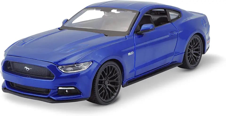 MAISTO Ford Mustang GT (2015) "Special Edition, blau - Modellauto 1:24 Originalgetreues Sammlerauto Spielzeugauto mit beweglichen Lenkrad, Türen & Haube, ab 3 Jahren (531508B)