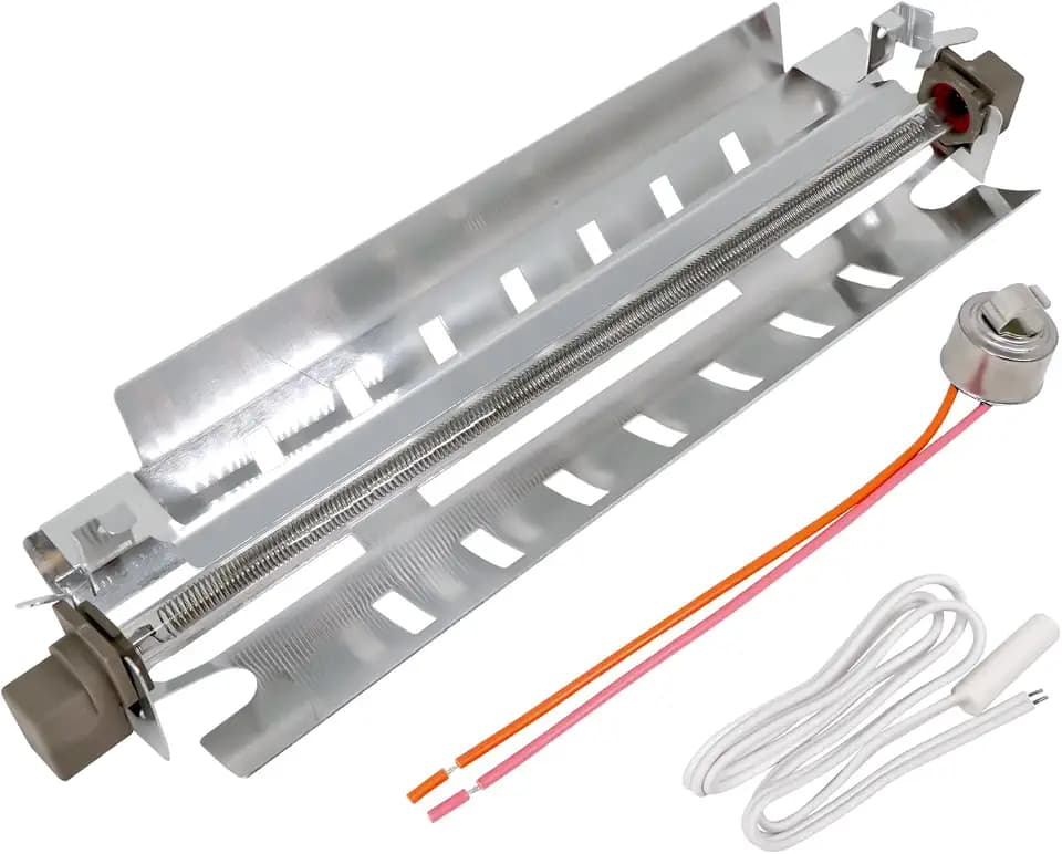 EvertechPRO All-in-one Repair Maintenance Kit Includes WR51X10055 Defrost Heater WR55X10025 Temperature Sensor WR50X10068 Defrost Thermostat 3 Pack Replacement for GE Refrigerator 914088 AH303781