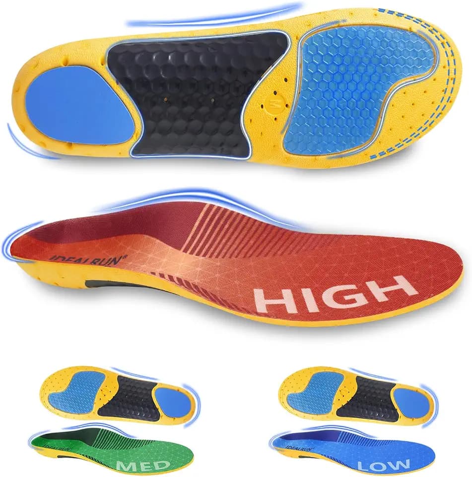 Running Insoles Arch Support Inserts for Men & Women Plantar Fasciitis