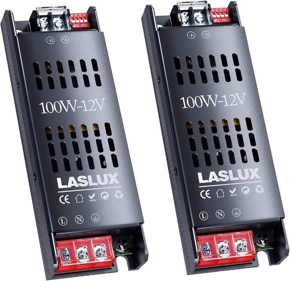 Stück LED Trafo 230V auf 12V 100W Dimmbar with Langsamer Anfang, (12V-2PCS, 100, Watt)