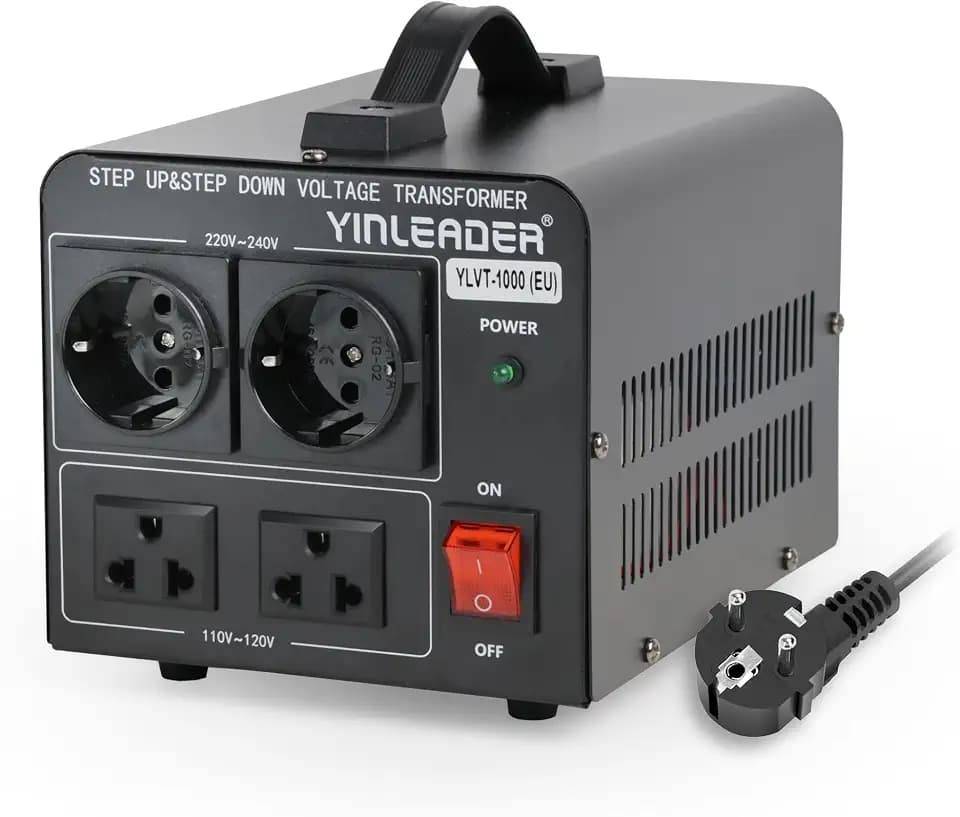 Yinleader 1000W 230V bis 110 Volt USA Spannungswandler Ringkern-Transformator 1000VA - In: 110V oder 220V / Out: 110V und 220V
