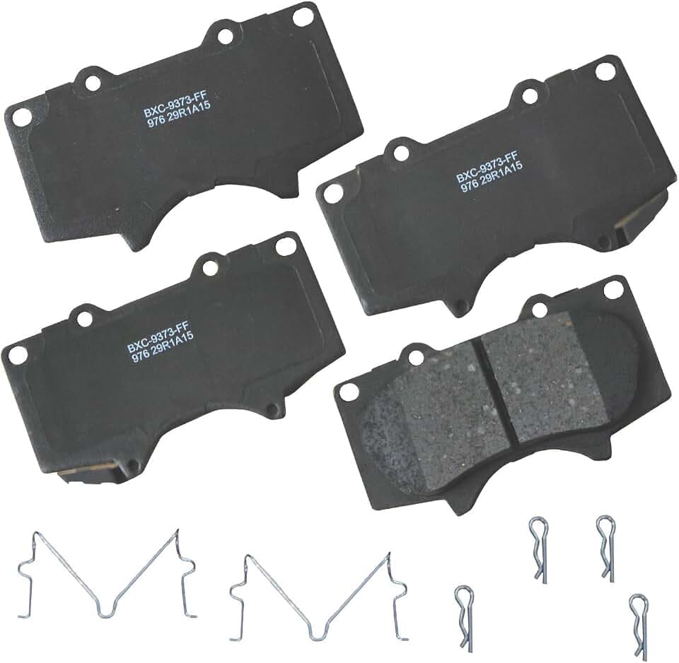 Bendix Premium SBC976 Ceramic Front Brake Pads for Select Models JAC Frison, Lexus GX460, GX470, Mitsubishi Montero, Toyota 4Runner, FJ Cruiser, Sequoia, Tacoma, Tundra
