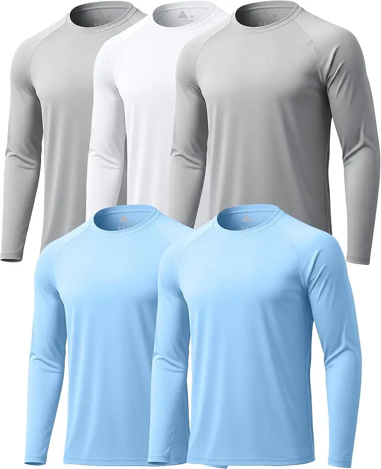 Long Sleeve Shirts for Men Running Hiking Fishing Shirt UPF 50+ UV Shirt Moisture Wicking
