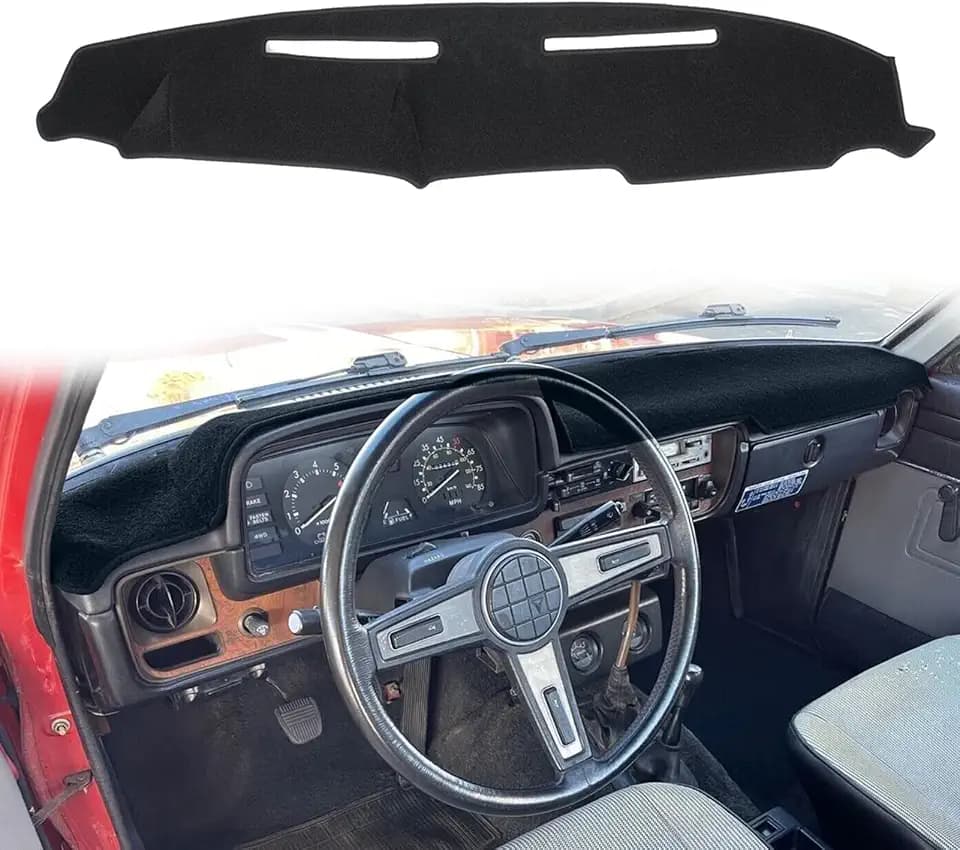 Dashboard Cover Dash Cover Mat Pad Custom Fit for Toyota Pickup Truck 1979 1980 1981 1982 1983 (79-83 Black)