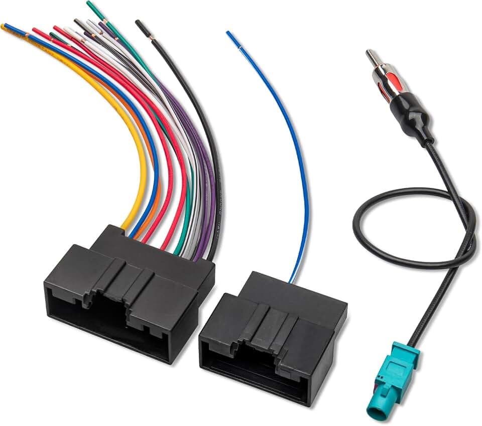 RED WOLF Stereo Wiring Harness w/Antenna Adapter Connector Plug for Ford Transit 2014-2019, 2013-2018 Fiesta Aftermarket Radio Install CD Player
