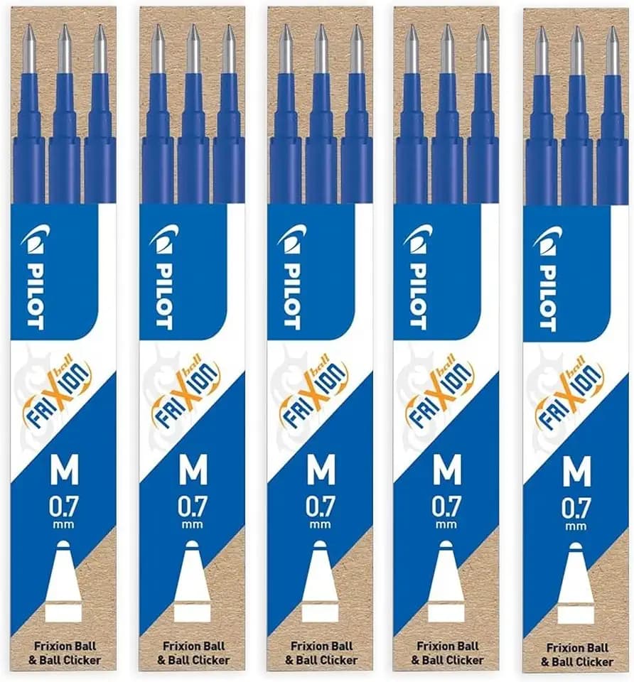 Pilot Frixion Ball Tintenroller - 15 Ersatzminen blau (15, Ersatzmine 0,7 | blau)