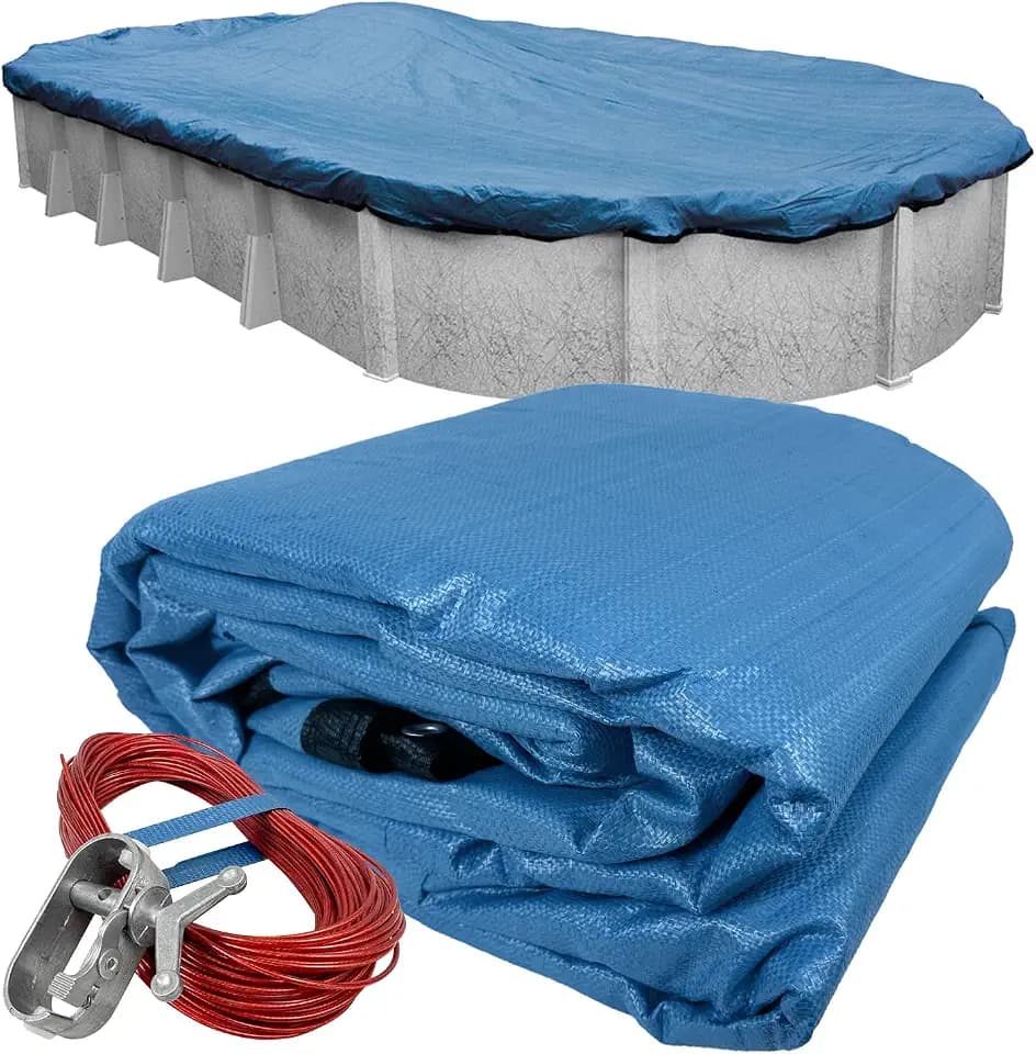 Pool Mate 15 x 21 ft Classic Mesh Oval Pool Cover for Above Ground Pools