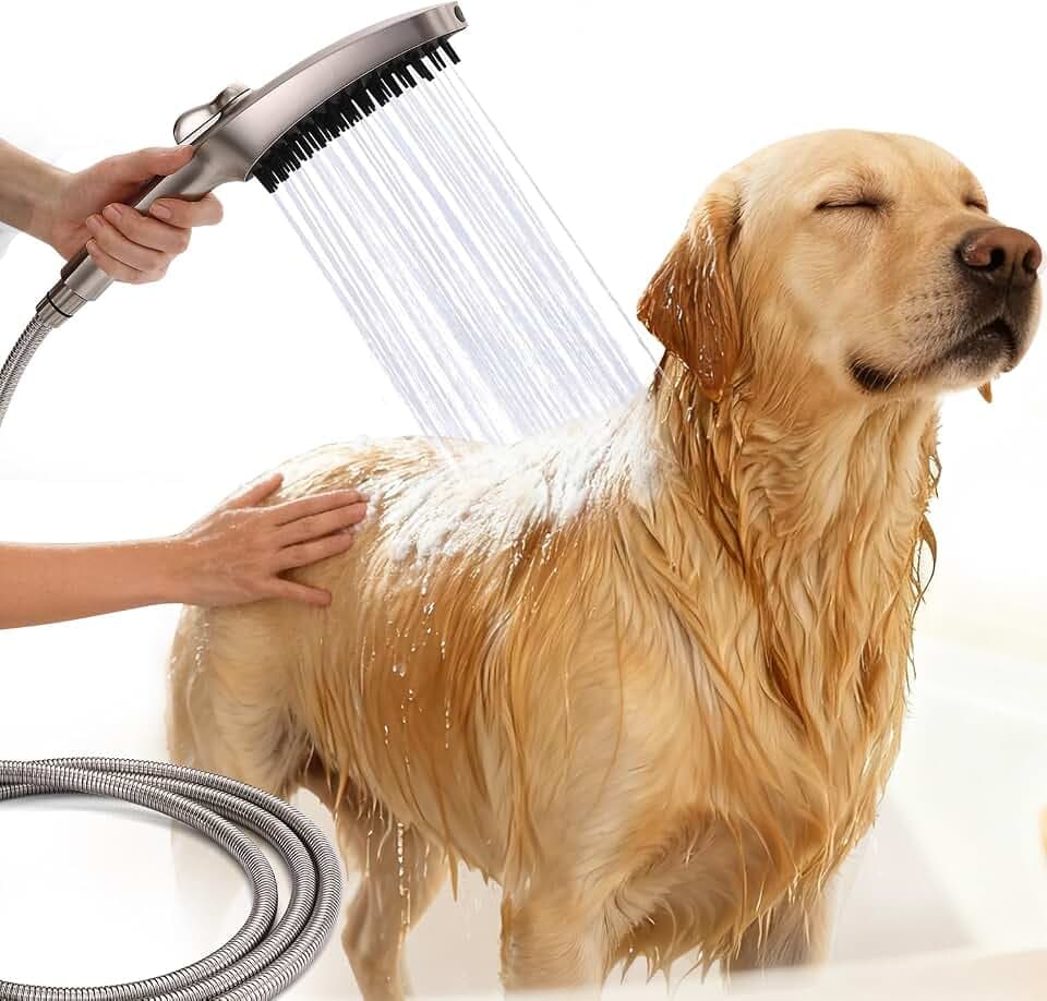 G-Promise 3Mode Dog Shower Attachment with Pause Mode Indoor & Outdoor Use