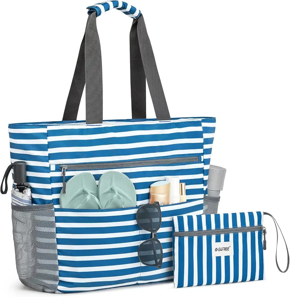 G4Free Beach Bag, Waterproof Sandproof Large Capacity Foldable for Women
