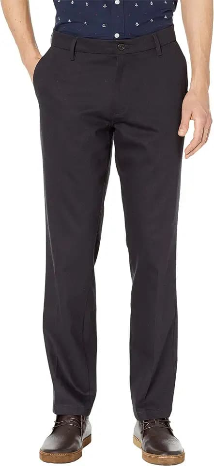 Dockers Mens Straight Fit Signature Lux Cotton Stretch Khaki Pant - Creased
