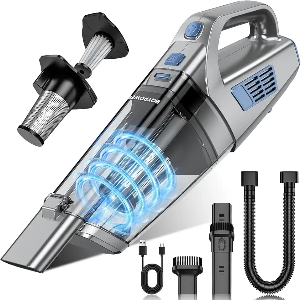 BQYPOWER Handheld Vacuum Cordless Rechargeable, Hand Held Car Vacuum