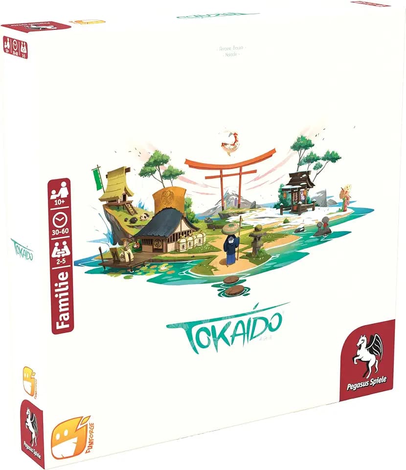 Pegasus Spiele Tokaido 10th Anniversary Edition, 29.5 cm x 5 cm x 29.5 cm, Blau, Grün, Braun