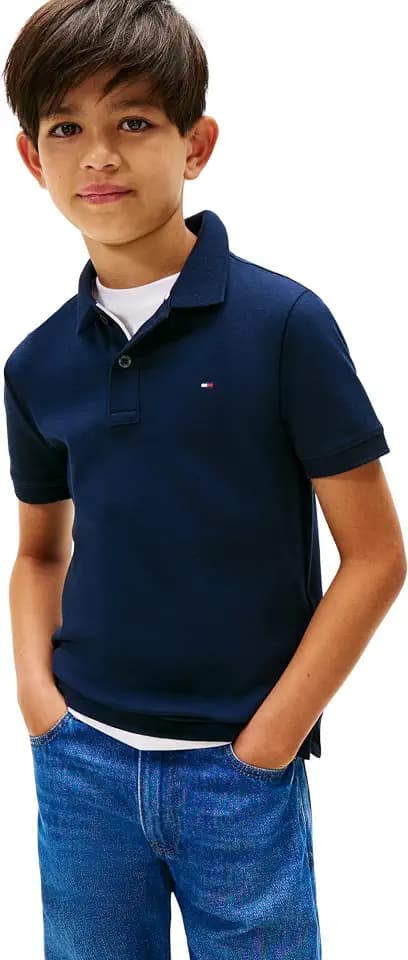 Tommy Hilfiger Jungen Interlock RWB Polo Ss Kb0kb10007 Polos (1er Pack)