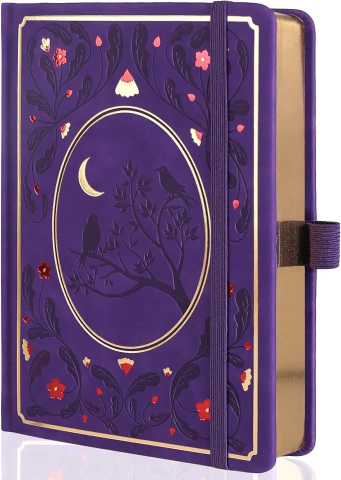 TIEFOSSI Gepunktetes Notizbuch, A5 Hardcover Vintage für Damen/Herren