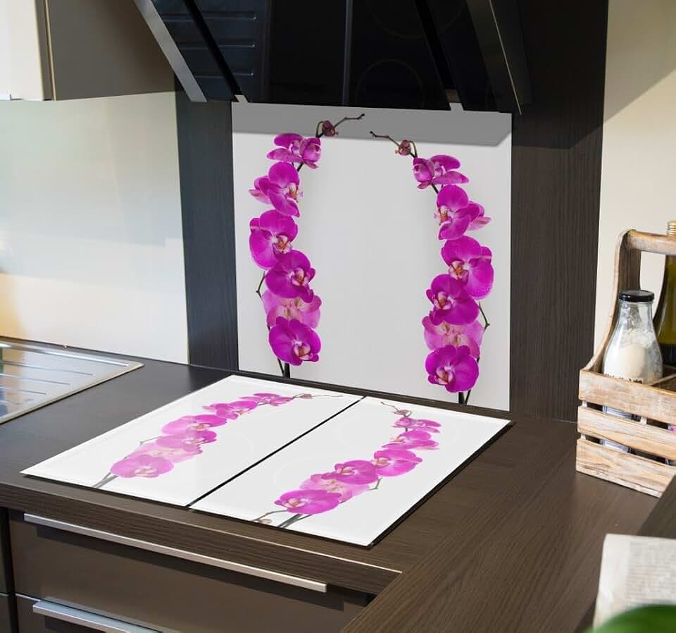 Spritzschutz-Platte "Orchideen"