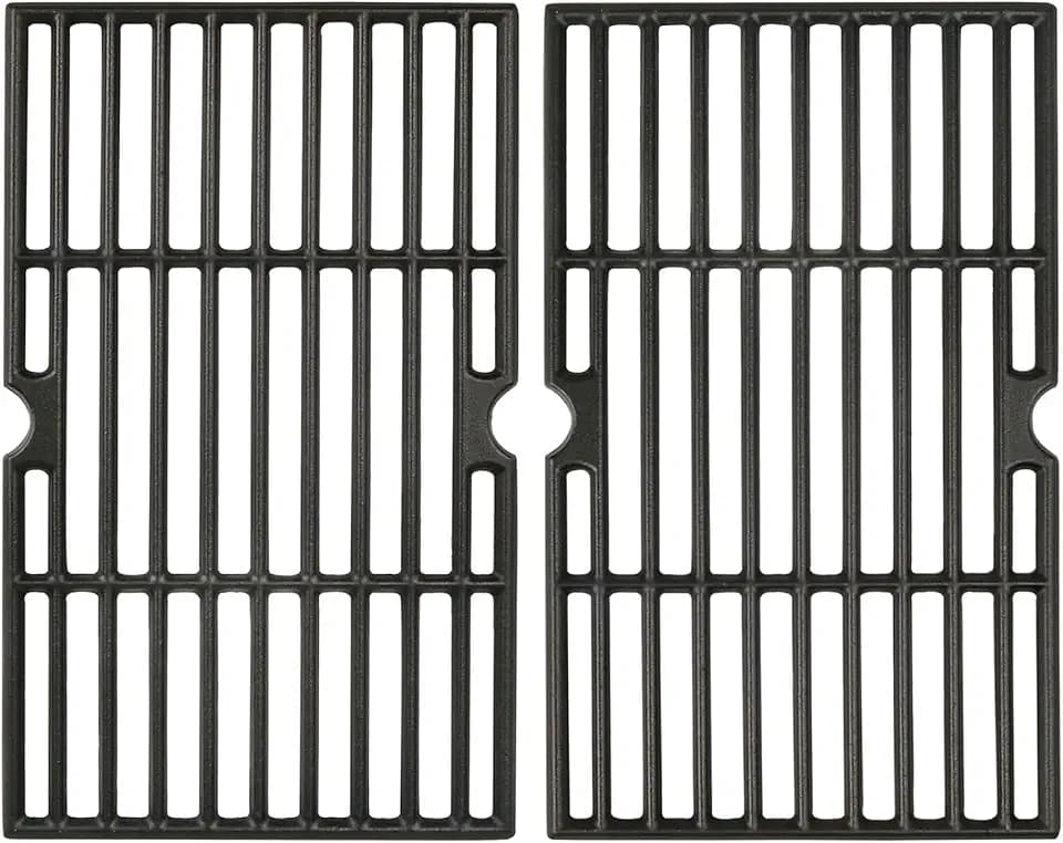 14 3/16" Grill Grates for Char-Griller 1624 1515 1224 1616 Charcoal Replacement Parts, Chargriller 22424 E1515 72424 Replacement Grates, Cast Iron Chargriller Grill Parts 2-Pack