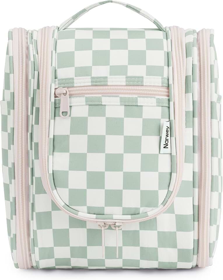 Narwey Hanging Travel Toiletry Bag for Women, Makeup Cosmetic Bag