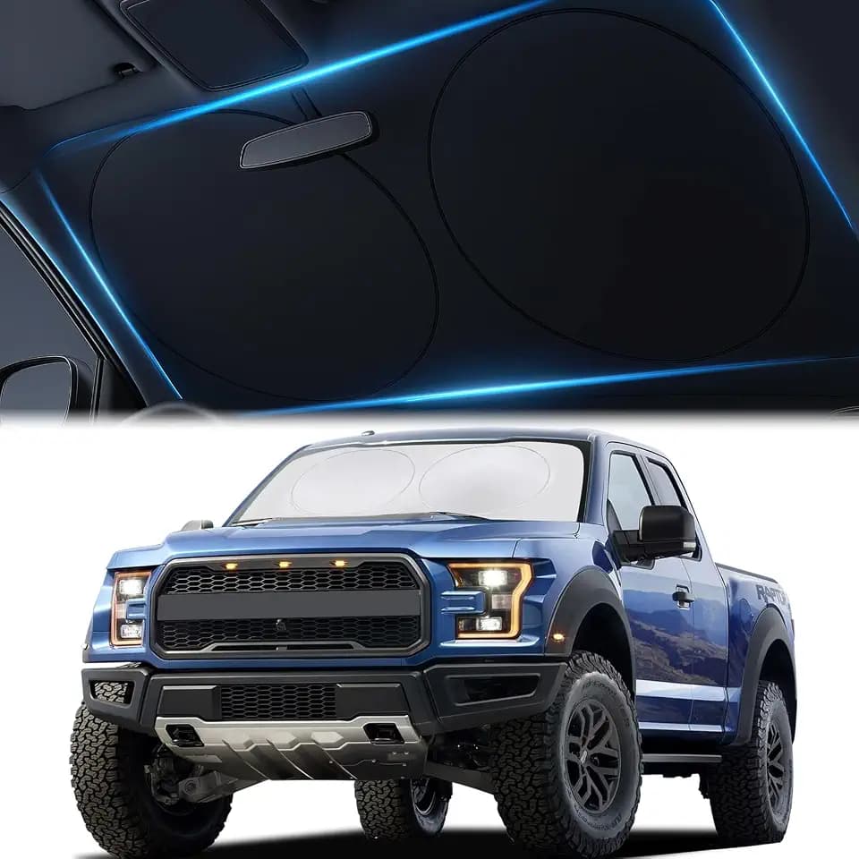 Magnelex Car Windshield Sunshade | Innovative No-Light-Pass Technology for Maximum Protection | Foldable Sun Shade Keeps Your Vehicle Cool | Fit for Cars, Trucks, and SUVs | X-Large (65.7 x 36.4 in)
