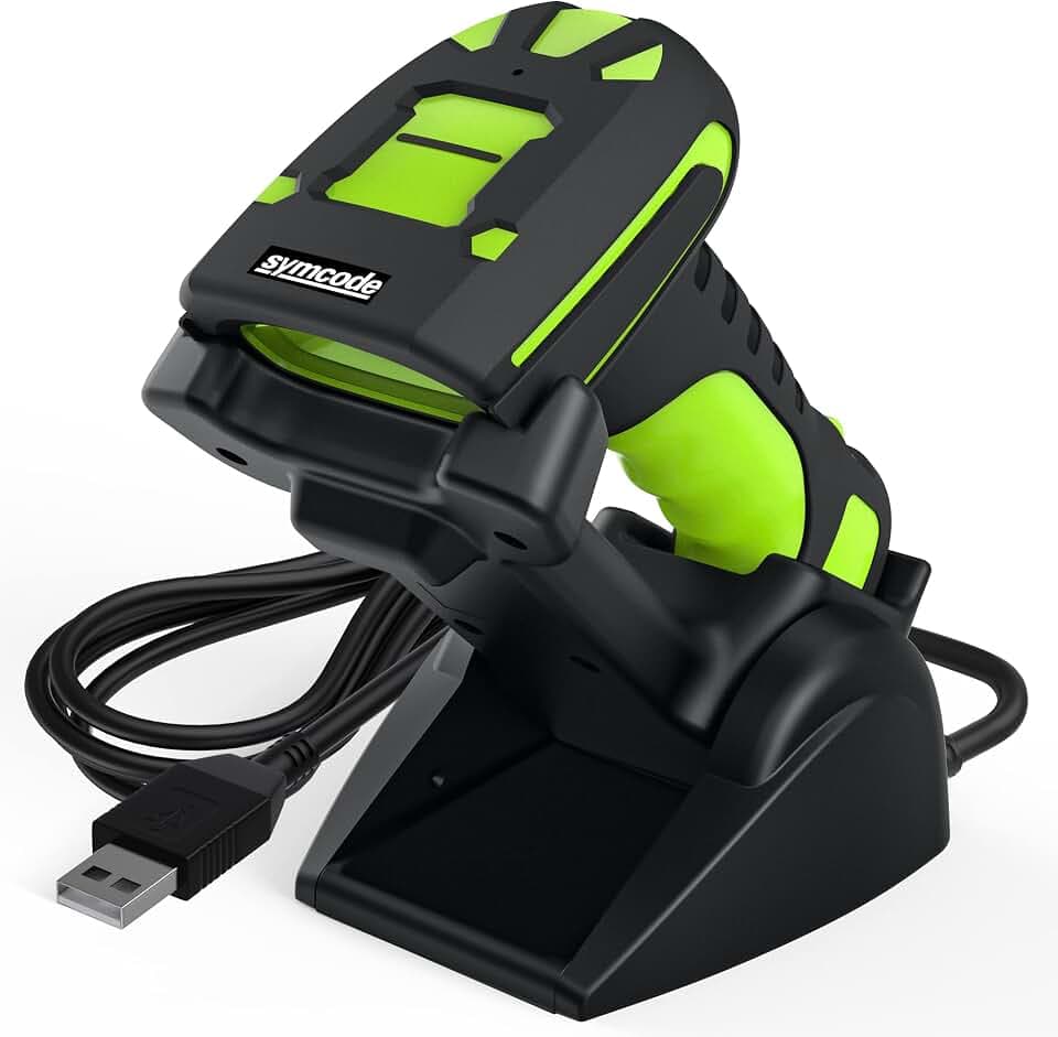 Symcode Wireless Barcode Scanner,433 wireless/800M and Bluetooth 25M