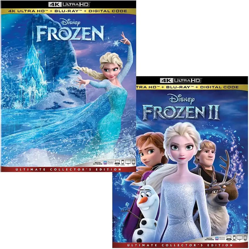 Frozen Double Feature Ultimate Complete 2 Movie Collection (Frozen + Frozen 2) [4K Ultra HD + Blu-ray, Limited Edition]