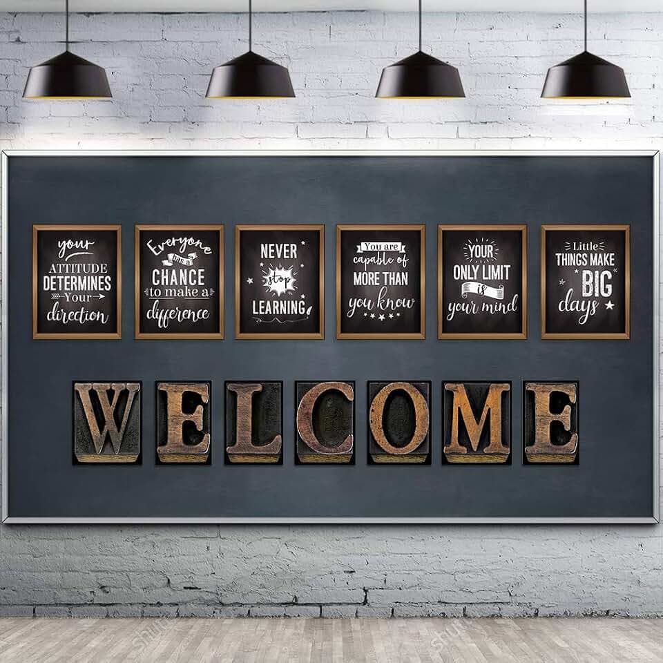 DUAIAI 13pcs Bulletin Board Posters for Classroom Decorations